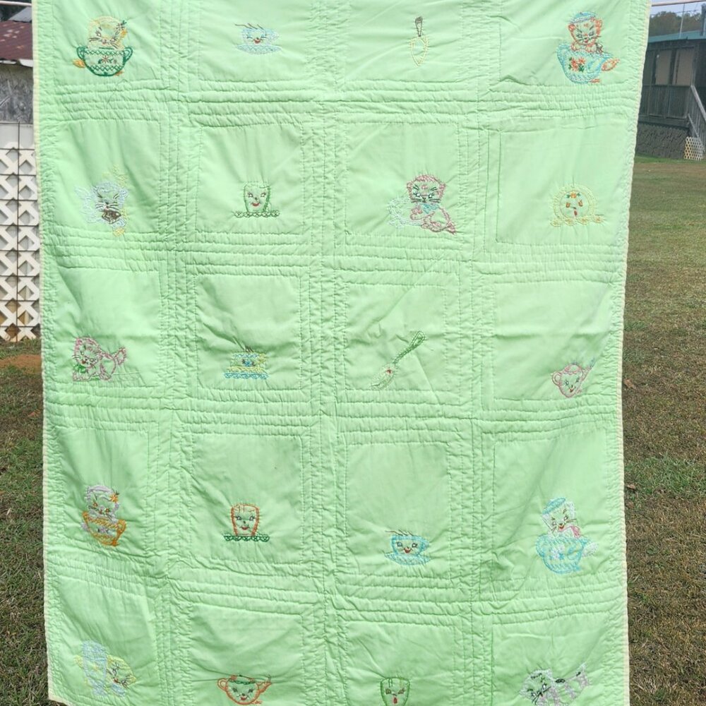 baby quilt handmade  42" x 55"